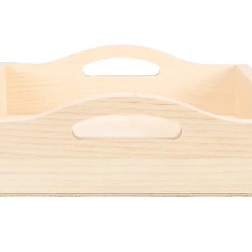 Modern Decor Tray with Handles for Living Room Coffee Table & Ottoman Shelf boho